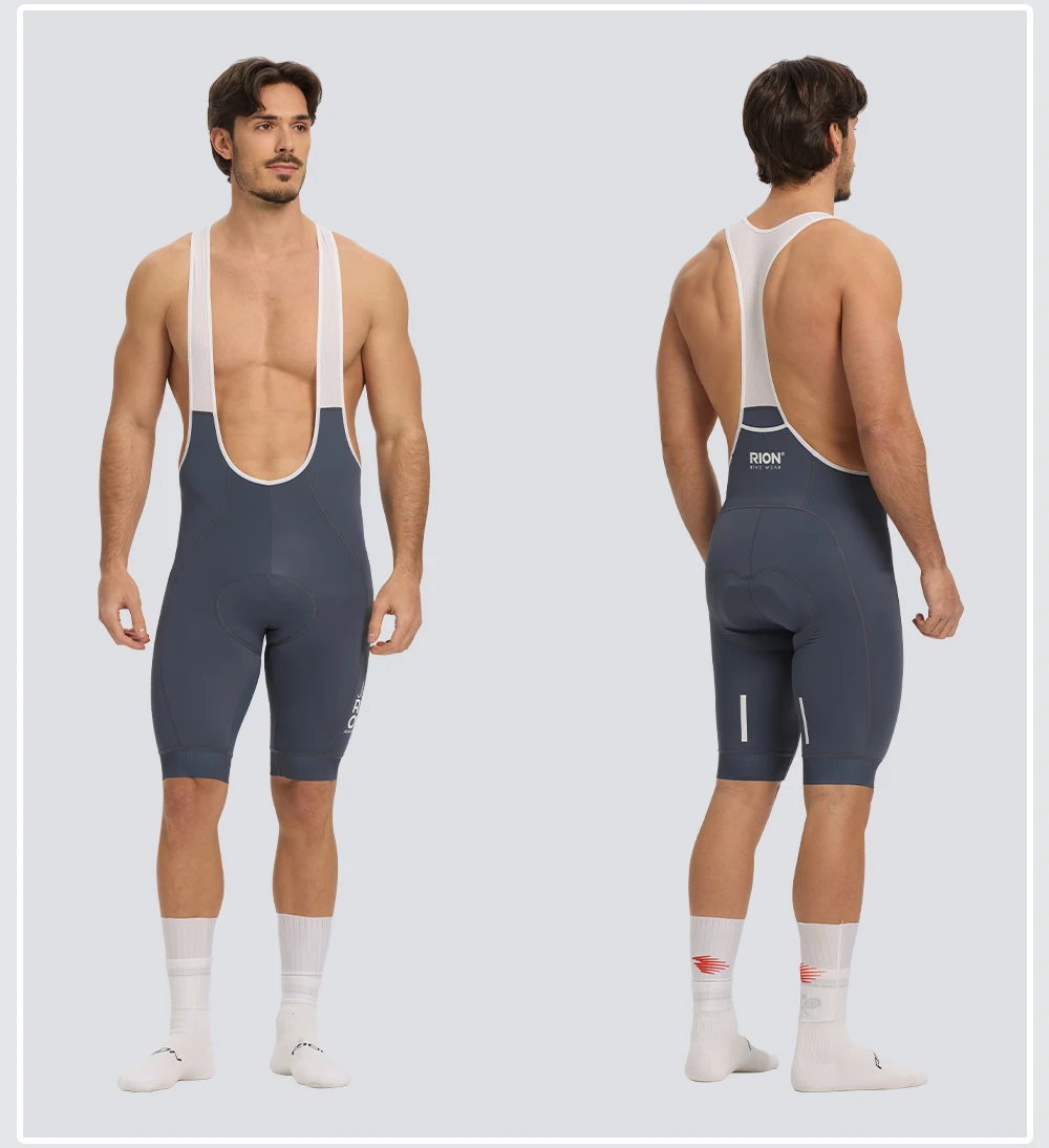 RION Herren Radsport-Trägerhose Rennrad MTB Tights Dolomiti 8H Polsterung Pro Fahrradbekleidung Sommer Sportbekleidung Atmungsaktiv – Detail 22