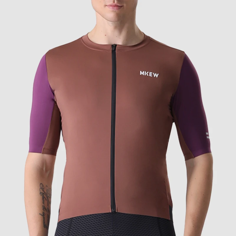 MKEW Sommer Herren Pro Radsporttrikot Atmungsaktive MTB Kurzarm-Fahrradbekleidung mit Taschen für Mountainbike und Rennrad – Detail 21
