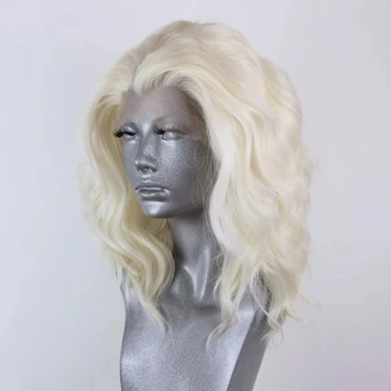 

613 Blonde Synthetic Lace Front Wig Long Body Wave Lace Wigs for Women High Temperature Fiber Hair Cosplay Heat Resistant Wavy