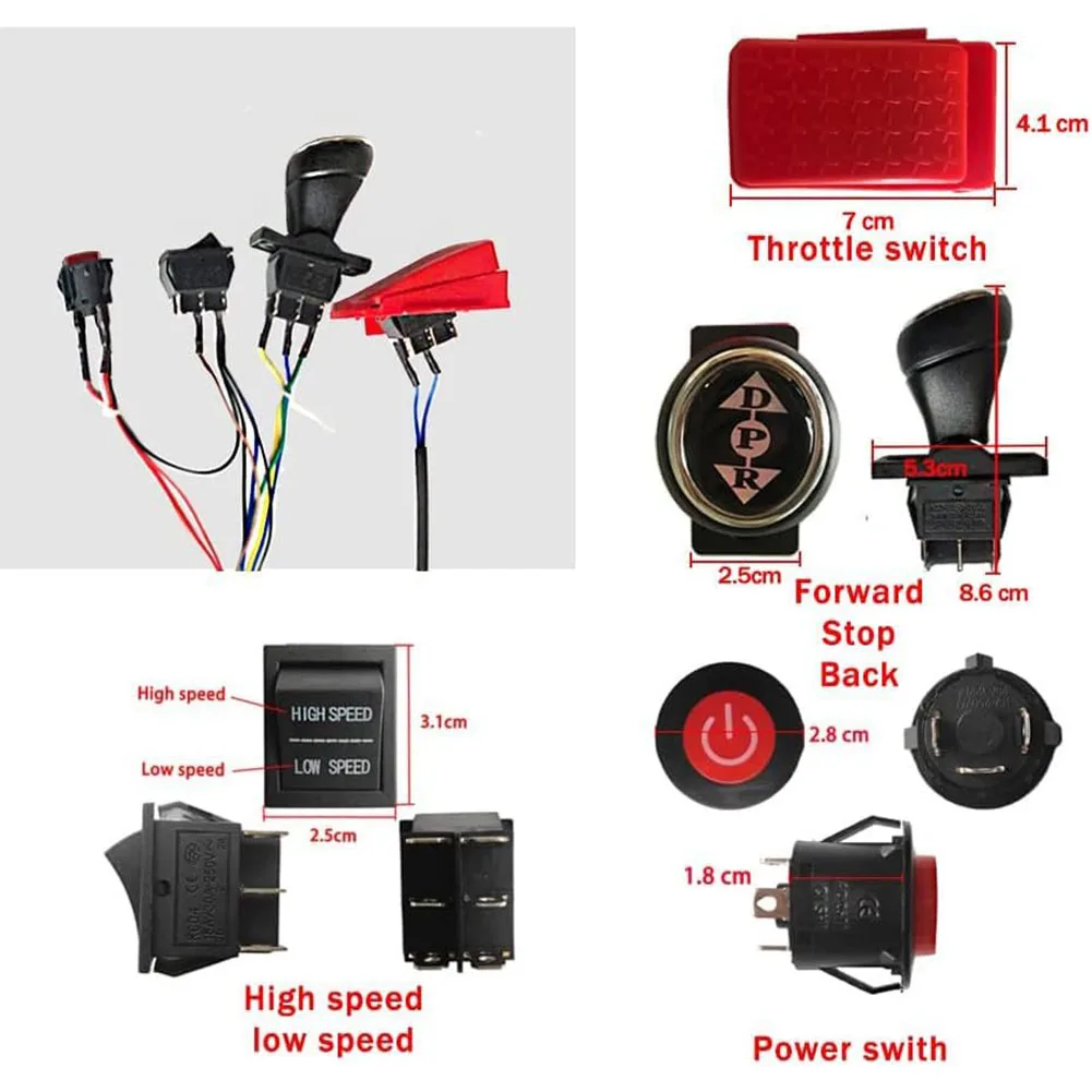 24V Per Bambini Veicolo Elettrico 2.4G Interruttore Scatola di Controllo FAI DA TE Cablaggio Kit di Controllo Remoto Auto Giocattolo Modulo Circuito Ricevitore
