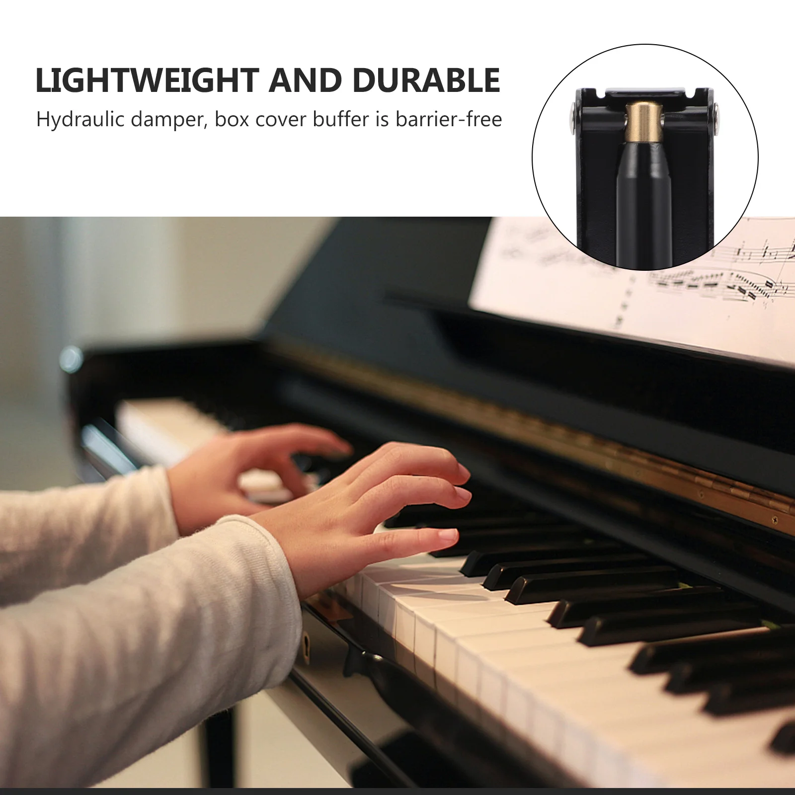 

Piano Slow Fall Device Finger Protector Piano Cover Buffer Aluminum Alloy Anti-Pinch Buffer Easy Operation Silent