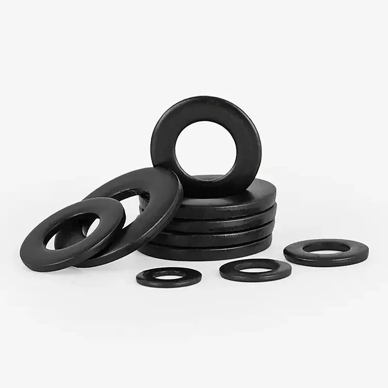 Corrosion Resistant Black 304 Stainless Steel Thin Flat Washer Precision Made for Electronics and Instruments