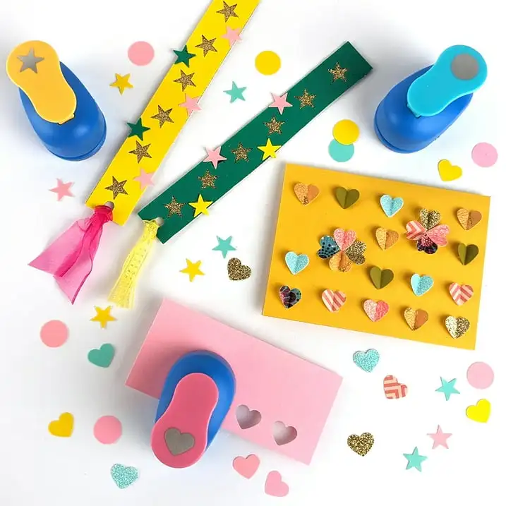 Hello Hobby Craft Punch Set, 3-förmige Bastelstanzer, Unisex-Kind