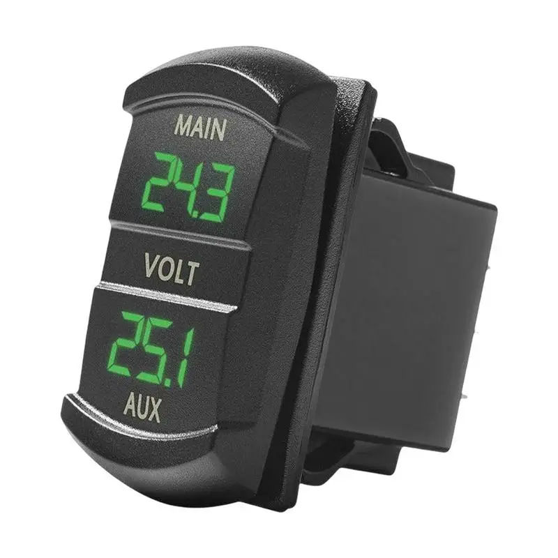 Dual Voltmeter Voltage Battery Monitor LED Display Indicator 12V-24V Car Boat Voltmeter Tester LED Digital Voltmeter