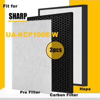 UZ-KCP1HF UZ-KCP1DF Replacement HEPA and Activated Carbon Filter for Sharp UA-KCP100E-W Air Purifier
