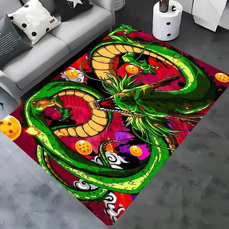 New! Dragon B-Ball Rug Soft Floor Mat for Living Room Bedroom and Kids' Room Non-slip Carpet Sofa Pad Doormat Home Decor Gift