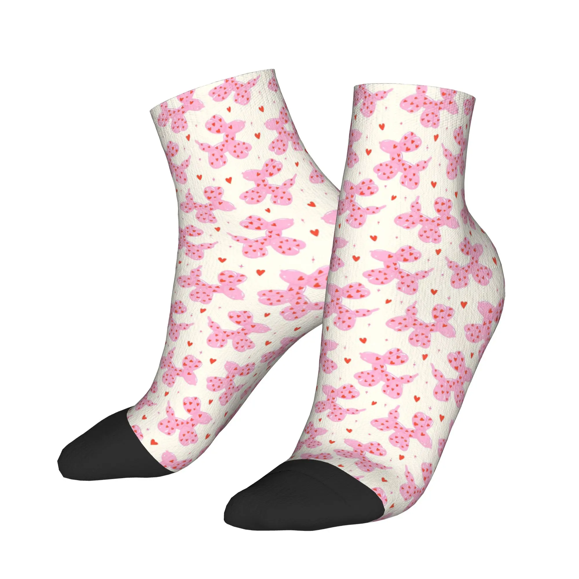 

Couple Casual Socks Groovy Pink Balloon Dog smile Non-Slip Breathable Sock Summer Kawaii Design Running Sports Socks