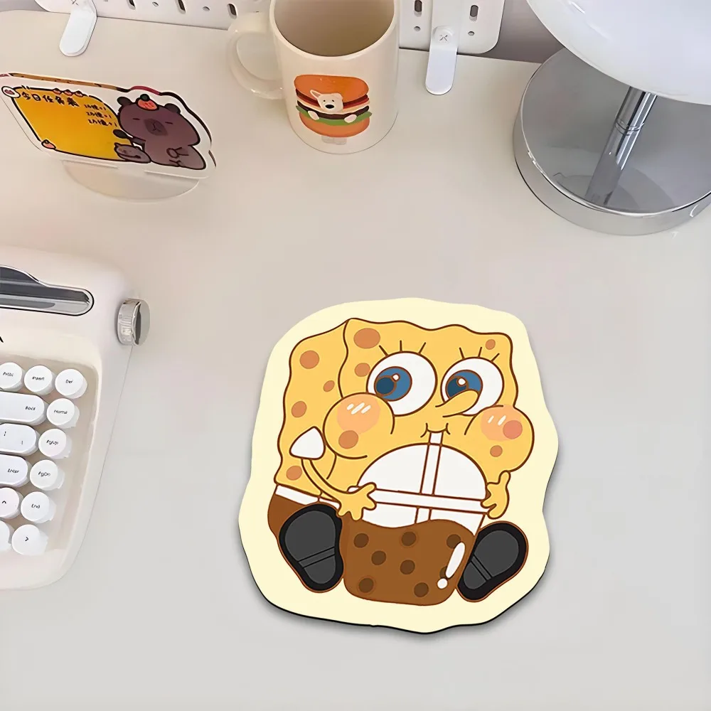 Cute SpongeBob Shaped Mouse Pad (Small) - Cartoon Desk Mat for Office, Laptop & Tablet - Great Gift