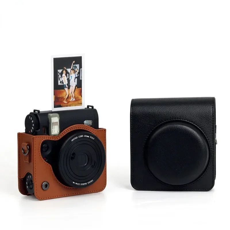 

For Instax mini 99 Camera Case Bag PU Leather Cover with Shoulder Strap