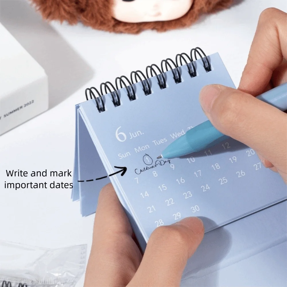 Simple Mini 2026 Calendar Morandi Portable Plan Book Desk Calendar Office Use