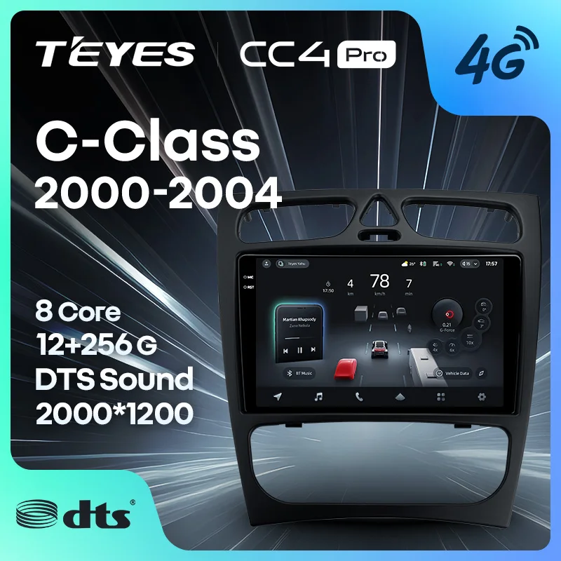 

TEYES CC4 PRO For Mercedes Benz C Class S203 CL203 W203 2000 - 2004 CarPlay Auto 2DIN Autoradio Car play Radio Multimedia Stereo