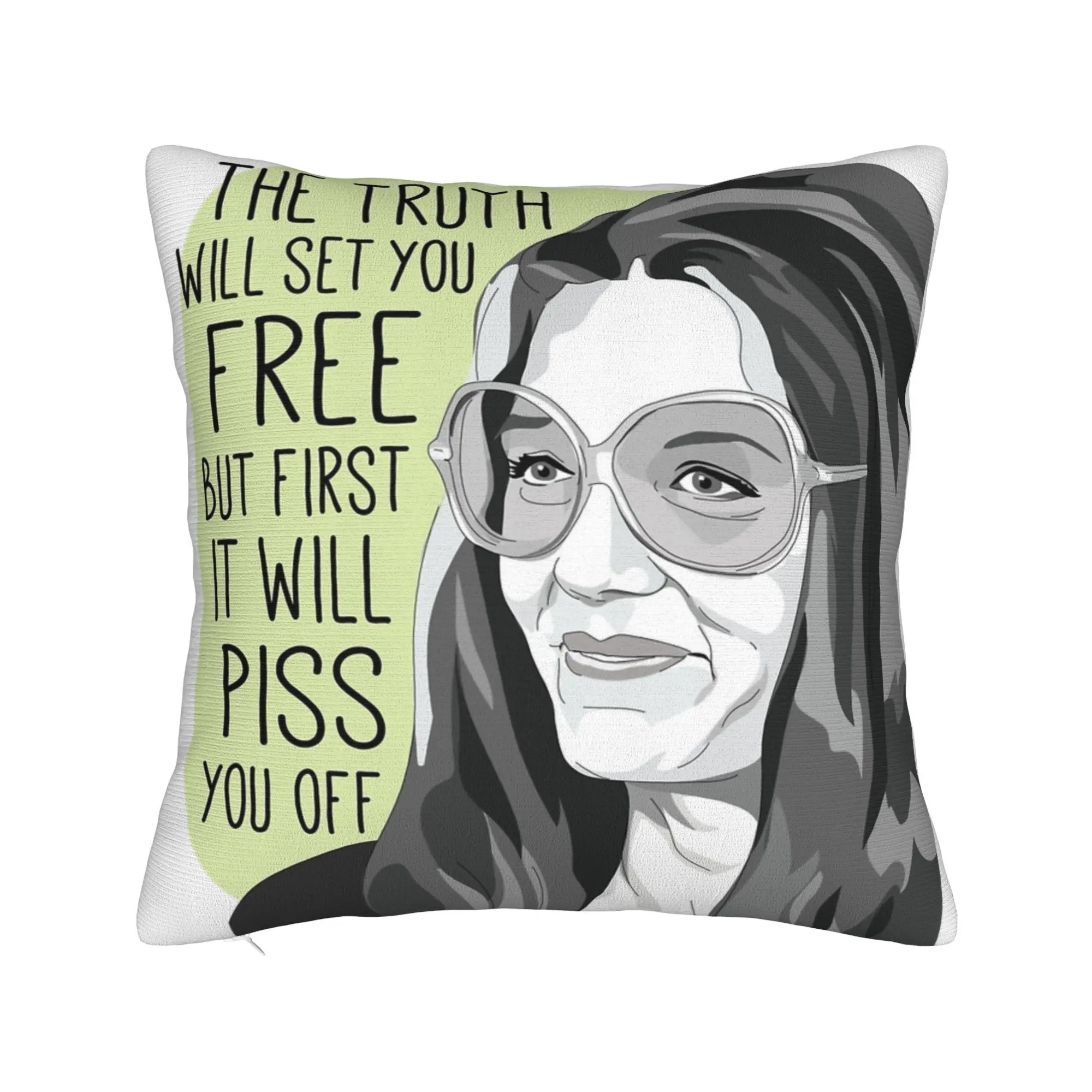 RIP Gloria Steinem  Pillowcases Merchandise Soft Cushion Cover Gift  Throw Pillow Case Cover Bedroom Multi Size