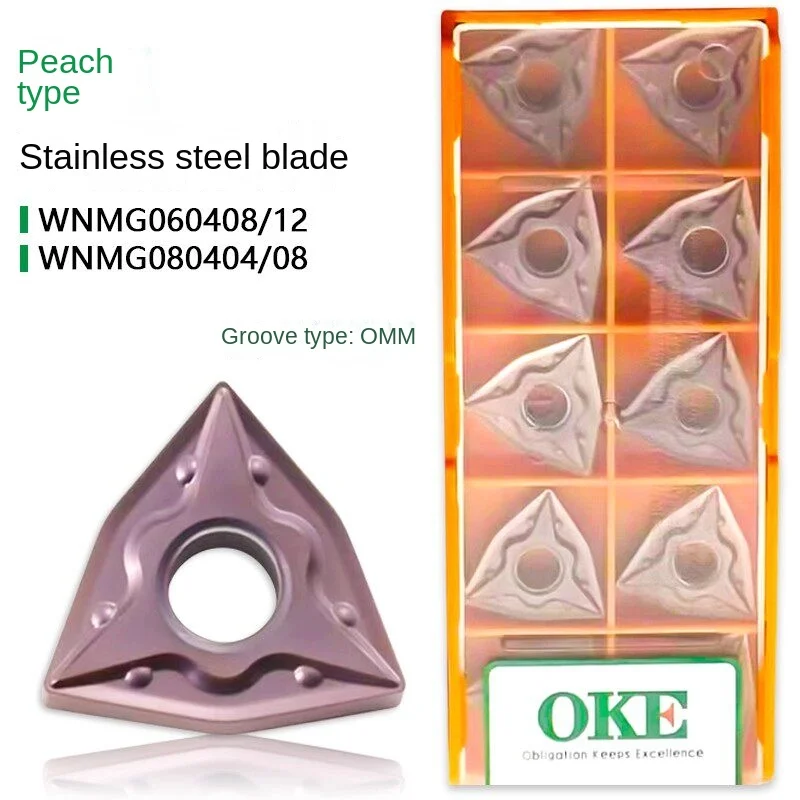 OKE Drehmeißeleinsatz WNMG WNMG060408 WNMG080404 WNMG080408 -OMM OP1215 Hartmetalleinsätze Speziell für Edelstahl – Detail 1