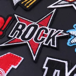 Rock Music Hip Hop Iron on Letters Band Patches for Clothing Ironing Sewing Stickers on Clothes DIY Embroidery Patch Appliques