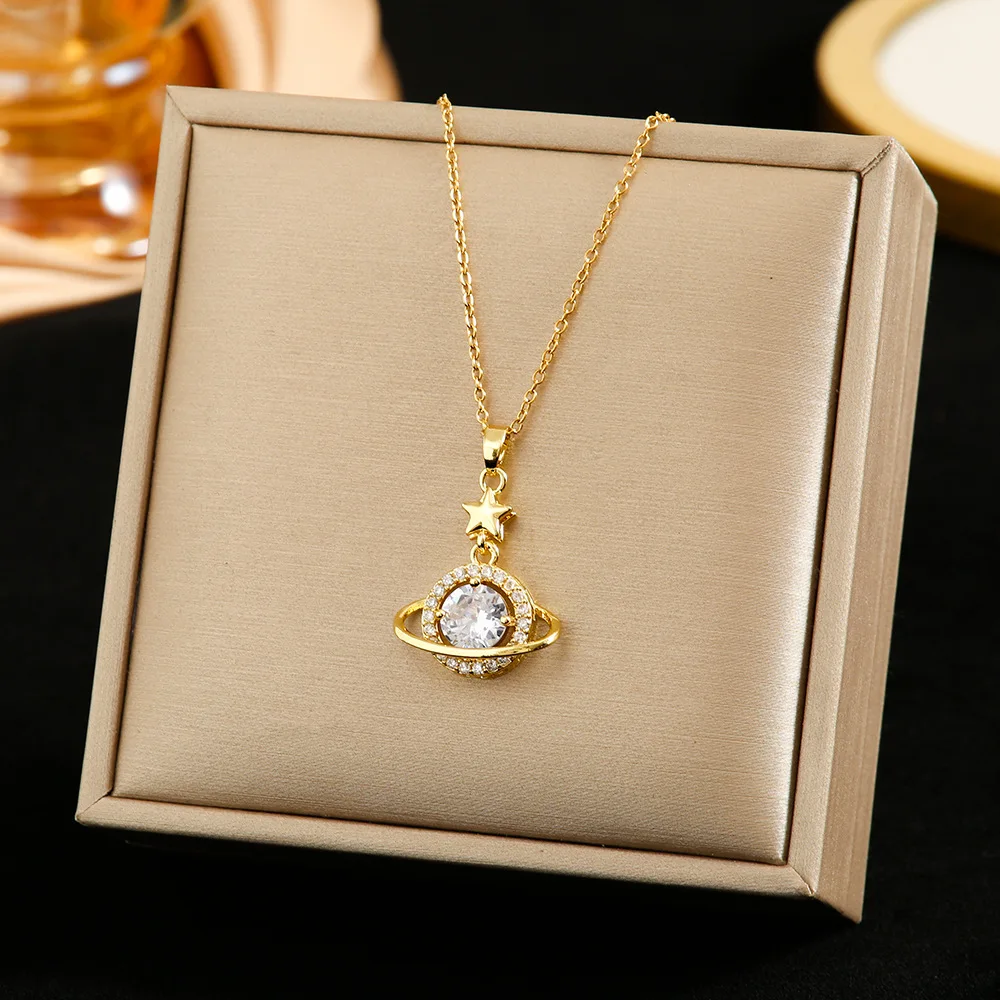 Легкое роскошное невыцветающее ювелирное ожерелье, женский универсальный дизайн, новая простая цепочка на ключицу