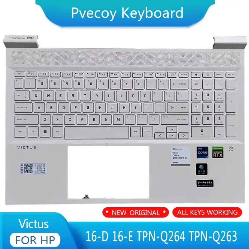 

New For Victus 16-D 16-E TPN-Q264 TPN-Q263 Laptop Palmrest Case Keyboard US English Version Upper Cover