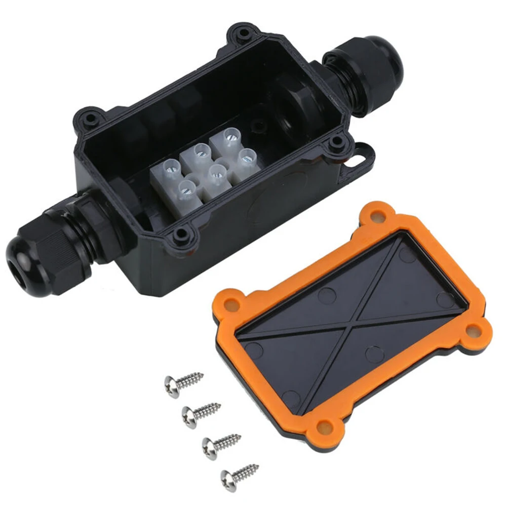 IP68 Outdoor Waterproof Junction Box 2 Way Connector Terminal Block Case With Termina For Electrical Wiring Accessories