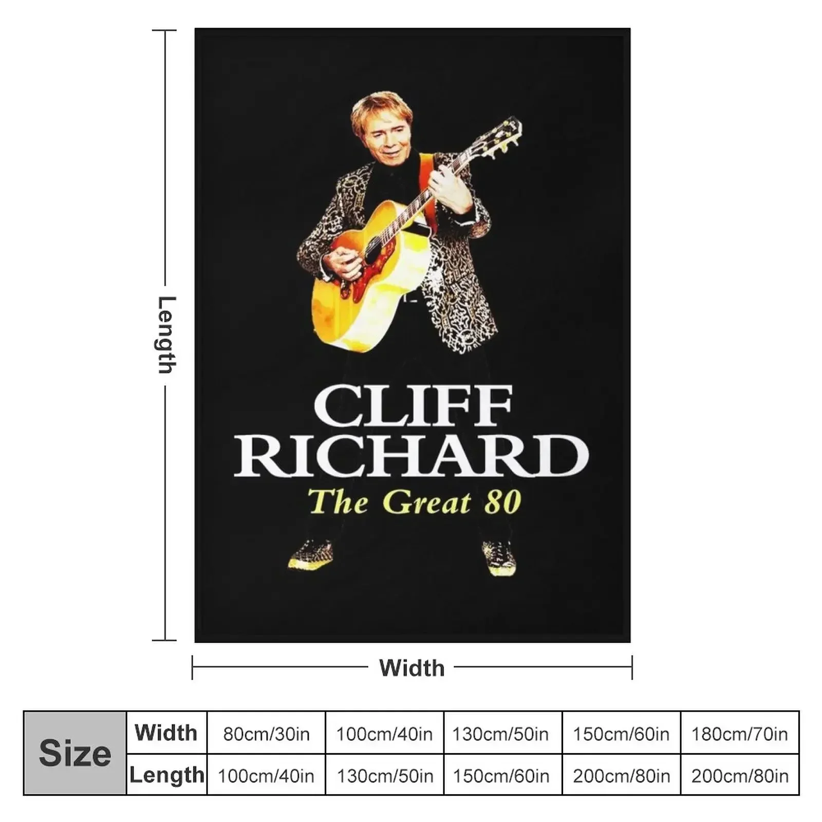 Best Clear Design of American Legend Singer SongwriterActor Cliff Richard Throw Blanket Bed Sofa Quilt Picnic Weighted Blankets