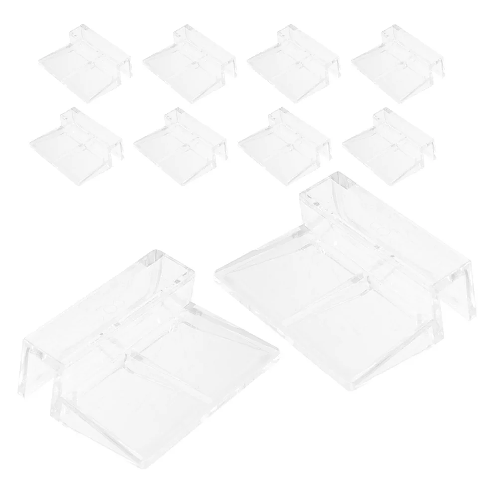 

12Pcs Aquarium Cover Holder Clip Clear Acrylic Lid Brackets for Fish Tank Glass Top 8Mm Thick Secure Fit Easy Install