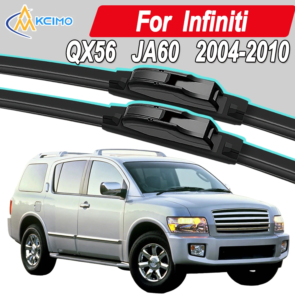 

Silicone Car Wiper Blades for Infiniti QX56 JA60 2004-2010 - All Weather Silent Wiper Blades, Quick Release Clip
