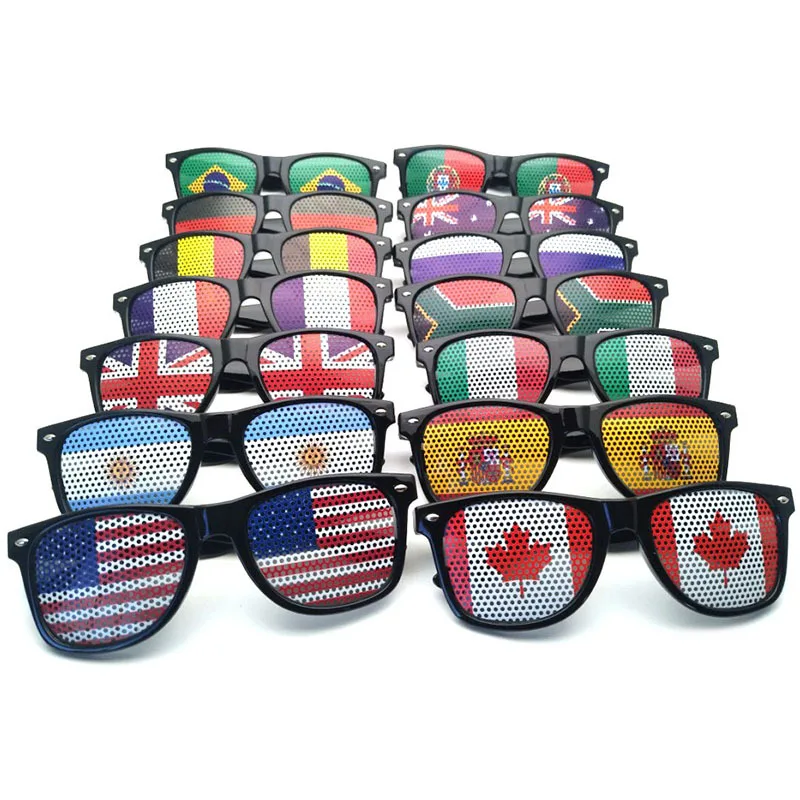 2024 New unisex flag style women men sunglasses Decorative spectacles Eyeglasses Frames for party 42 countries sun glasses