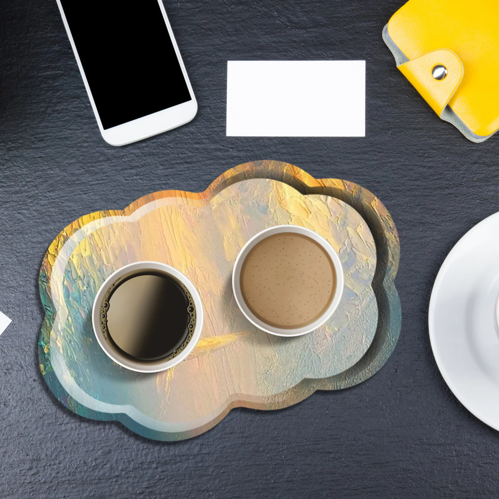 

2Pcs Cloud Shape Silicone Mould Plate Reusable Easy Release Silicone Display Tray Mold for Home Decoration and