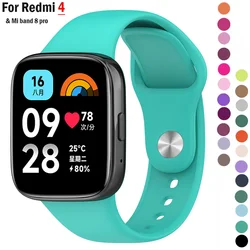 Sport Watchbands for Redmi watch 4 strap SmartWatch WristBand Accessories Soft Silicone correa Bracelet for xiaomi mi band 8 pro