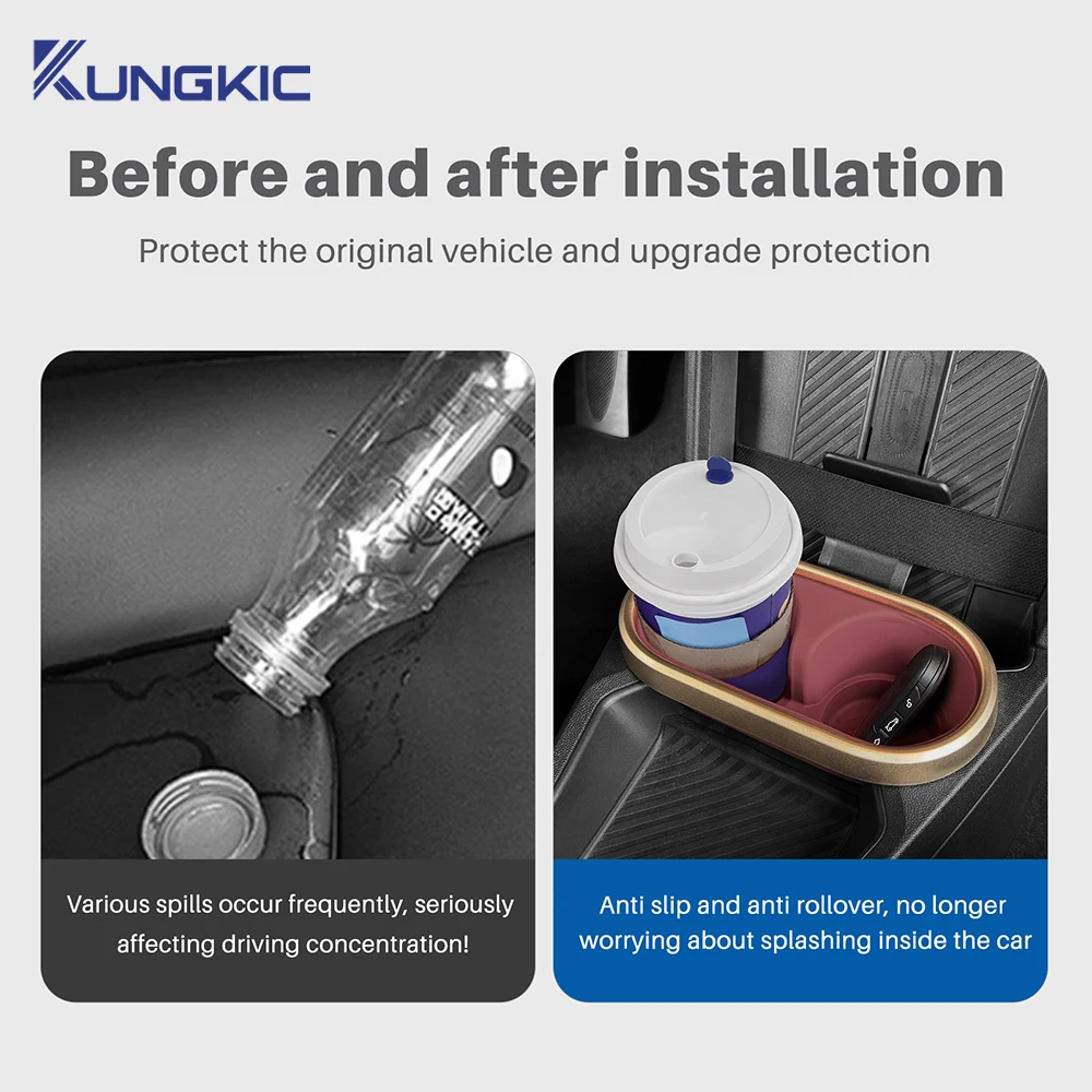 

For Mini Cooper S F65 F66 F67 2024 2025 Car Cup Limiter Car Center Console Storage Box Car Cup Holder Limiter Black