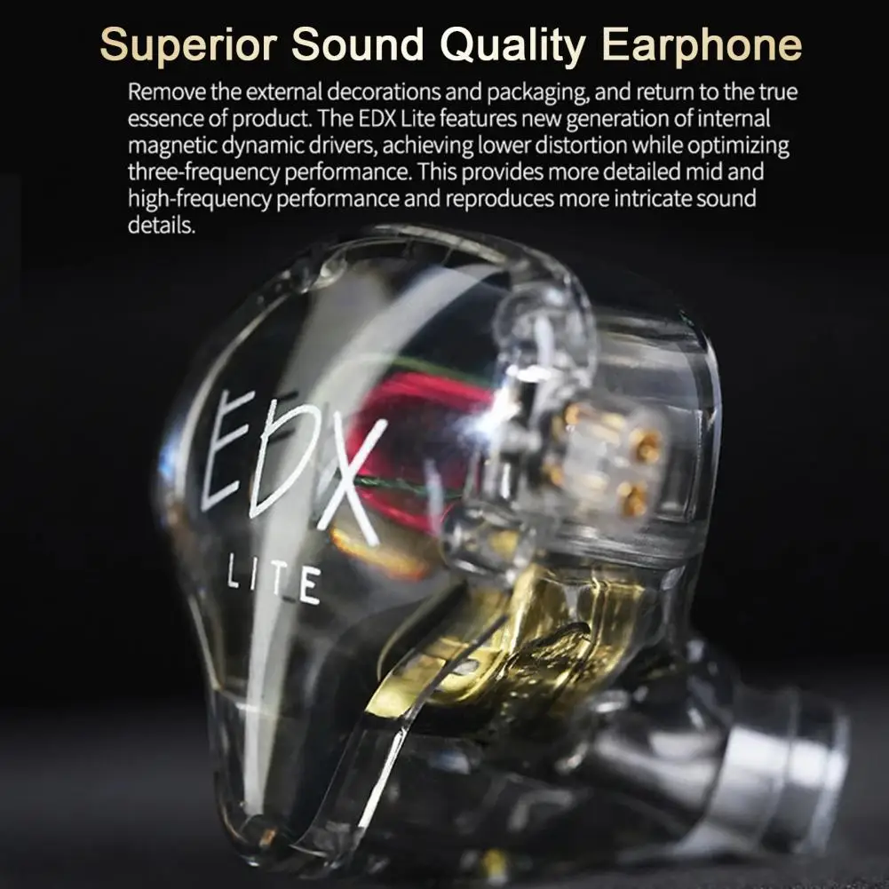 Wired Earphone Stereo Bass Music Transparent Shell Detachable Line Inner Magnetic Moving Coil In Ear Sports Live Gaming Headsets