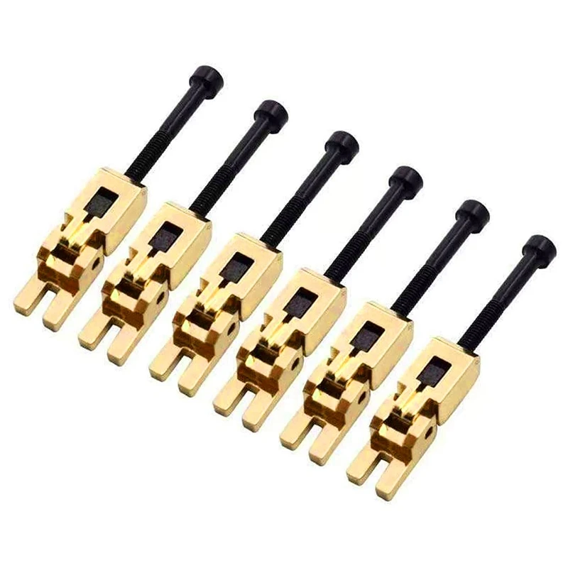 

Set Of 6 Double Locking System Locked Saddles For Floyd-Rose Guitar Tremolo Bridge