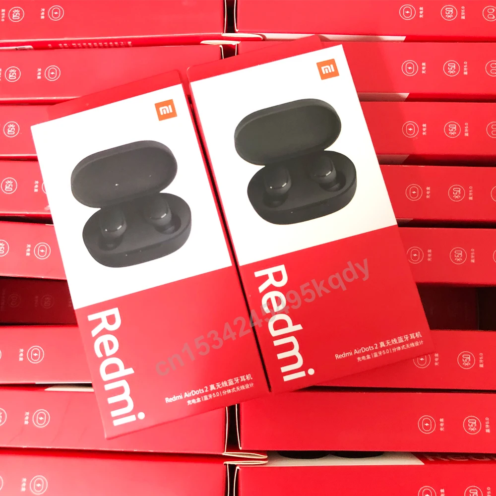 Original Xiaomi Redmi Airdots 2 Earphone Tws Wireless Bluetooth Gaming Headset AI Control Mi Earbuds Airdots S Headphones