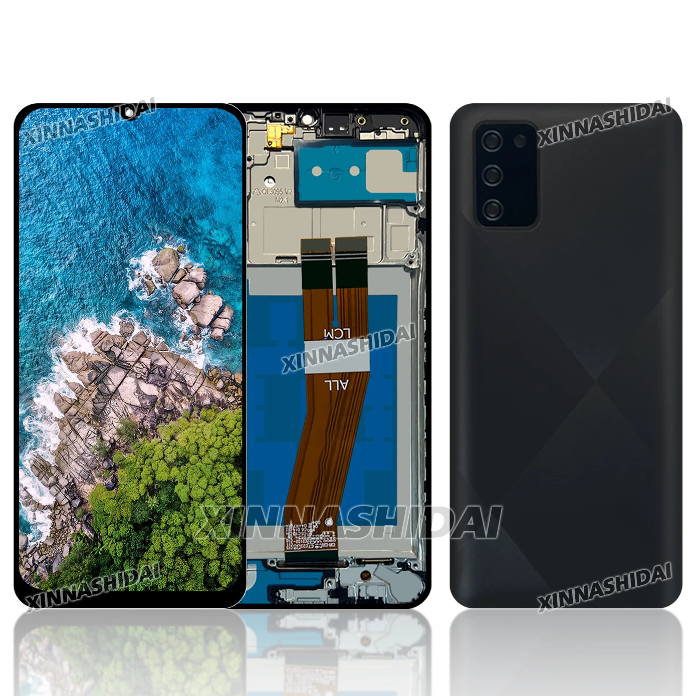 AAA + A02S LCD para Samsung Galaxy A02S pantalla LCD MONTAJE DE digitalizador con pantalla táctil reemplazo para Samsung A02S LCD