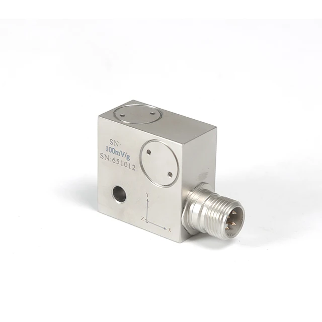 DK-37A23F100 Stainless Steel 3 axis iepe accelerometer collision monitoring triaxial accelerometer