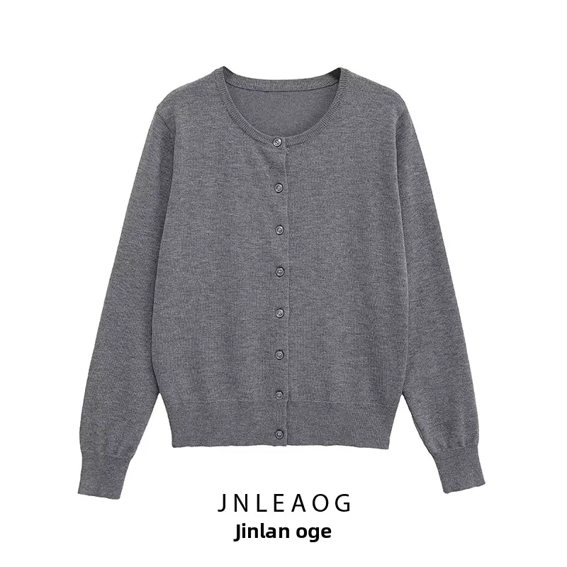 

JNLEAOG Faionable Woolen Knitted Cardigan Women's Loose Fit Long Sve round Ne Warm Outerwear Autumn New Sle 959826