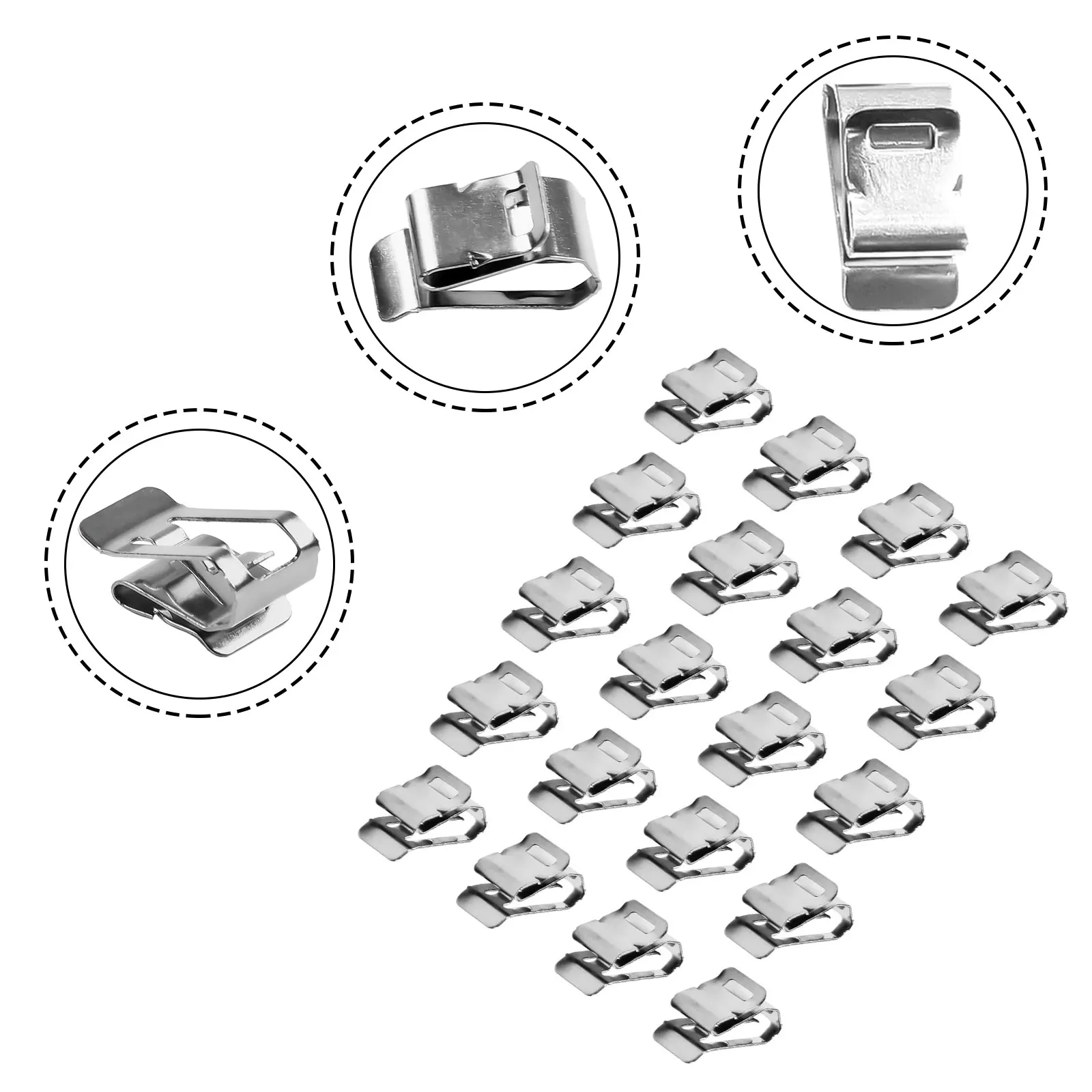 Edge Clip Photovoltaic Cable Clamp Quick To Install Without Tools Very Easy 304 Stainless Steel for All Cable for configurations