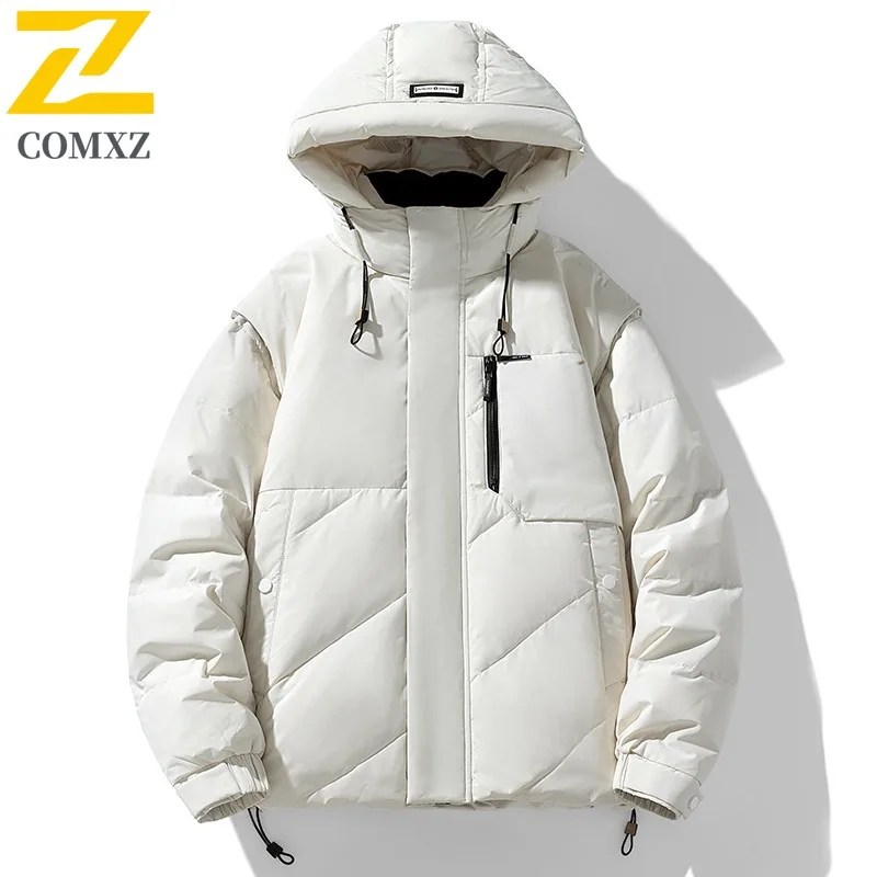 

COMXZ Puffer Jacket Lightweight Warm Multi Pocket Men's Travel Padding Coat Windproof Cold Proof Fashion Classic Men's Clothing