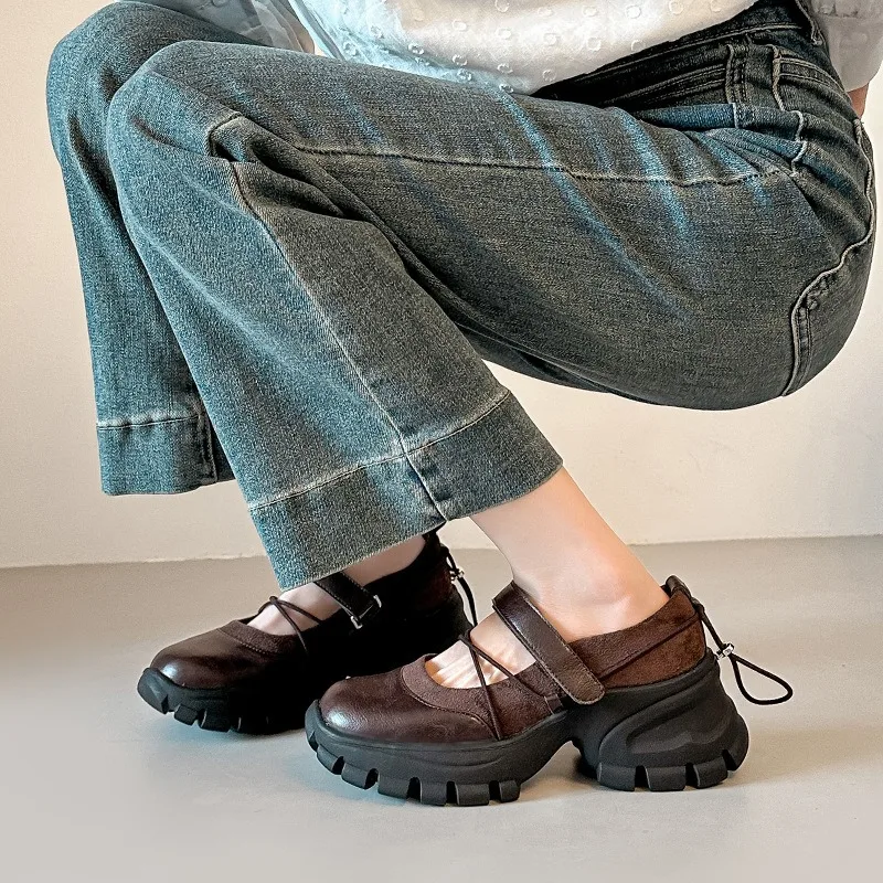 New Retro Ballet Mary Jane Shoes Fashion Soft-soled Brand Women's Sneakers and Casual Shoes Women's Sandals Zapatillas De Mujer view 3