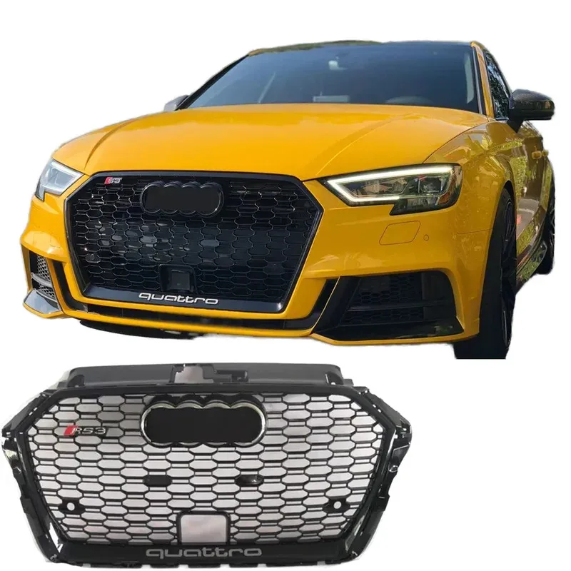 

Fast Shipping A3 S3 Front Bumper Grille for A3 S3 RS3 Honeycomb Grill Mesh 2017 2018 2019 2020 Car Grill With ACC