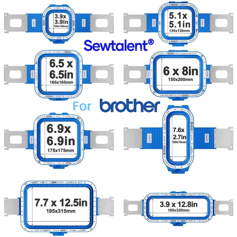 Brother Magnetic Hoops PRS100 PR1X PR650 PR655 PR680W PR1000E PR1050X 1055X z Sewtalent Mighty hoop Magnetyczna obręcz do haftu