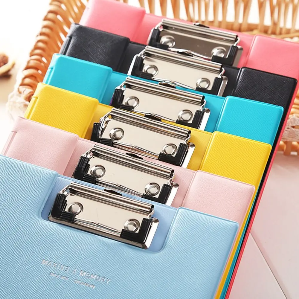 

High Quality PU Leather File Folder A4/A5 Color Contract Folder Folding Student Writing Pad Gift