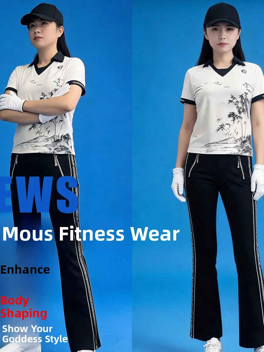summer-thin-roman-cotton-short-sleeve-fitness-dance-sportswear-women's-body-shape-polyester-fabric-square-dancing-outfit