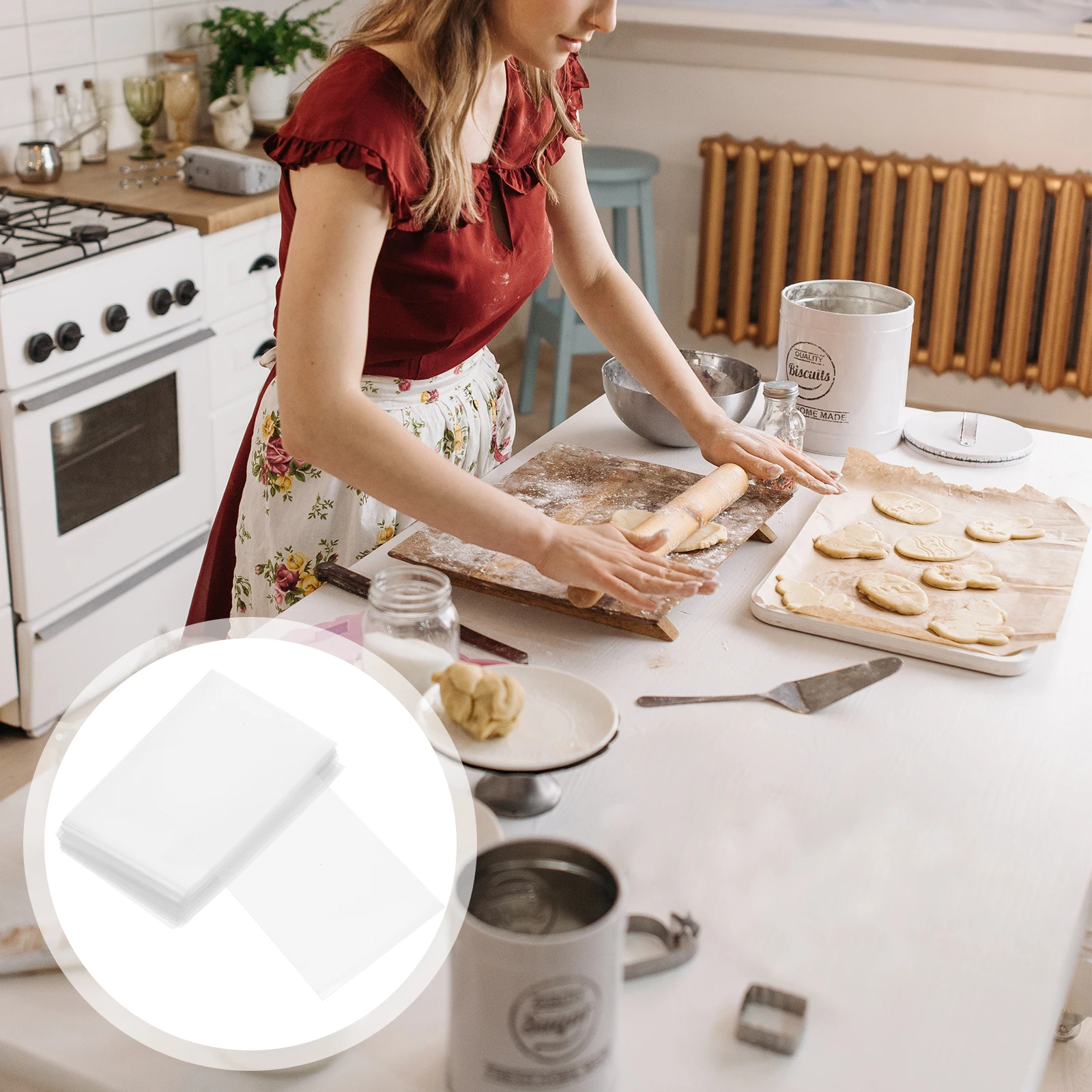 

100pcs Candy Cookie Clear Treat For Snacks Bakery Party Goodies Cellophane Wrappers Bulk Food Storage Baked Goods Bread