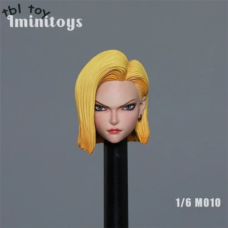 Iminitoys 1/6 Scale Android18 Lazuli Head Sculpt Beauty Gilr Head Played Model Toy for 12in Tbleague Pale Color Body Doll