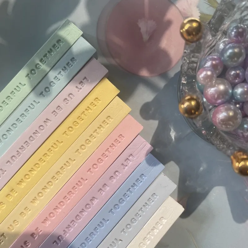 10pcs Matte Matte Lacquer Wax Strip Macaron Square Mixed Color Handmade Diy Wedding Invitation Gift Decoration