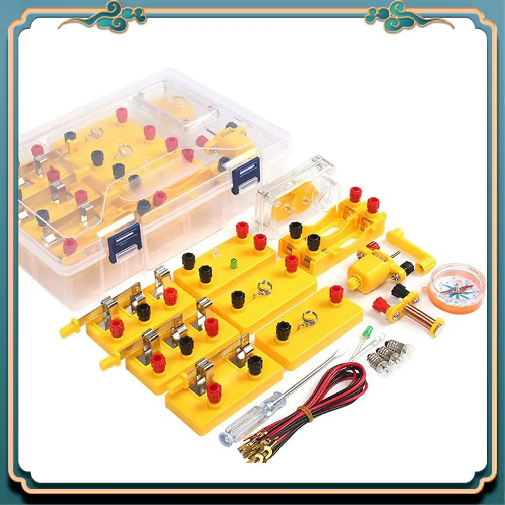 (New)-Electric Kids Toy Basic Circuit Electricity Learning Kit Physics Teaching Aids Education DIY Assembly Experiment