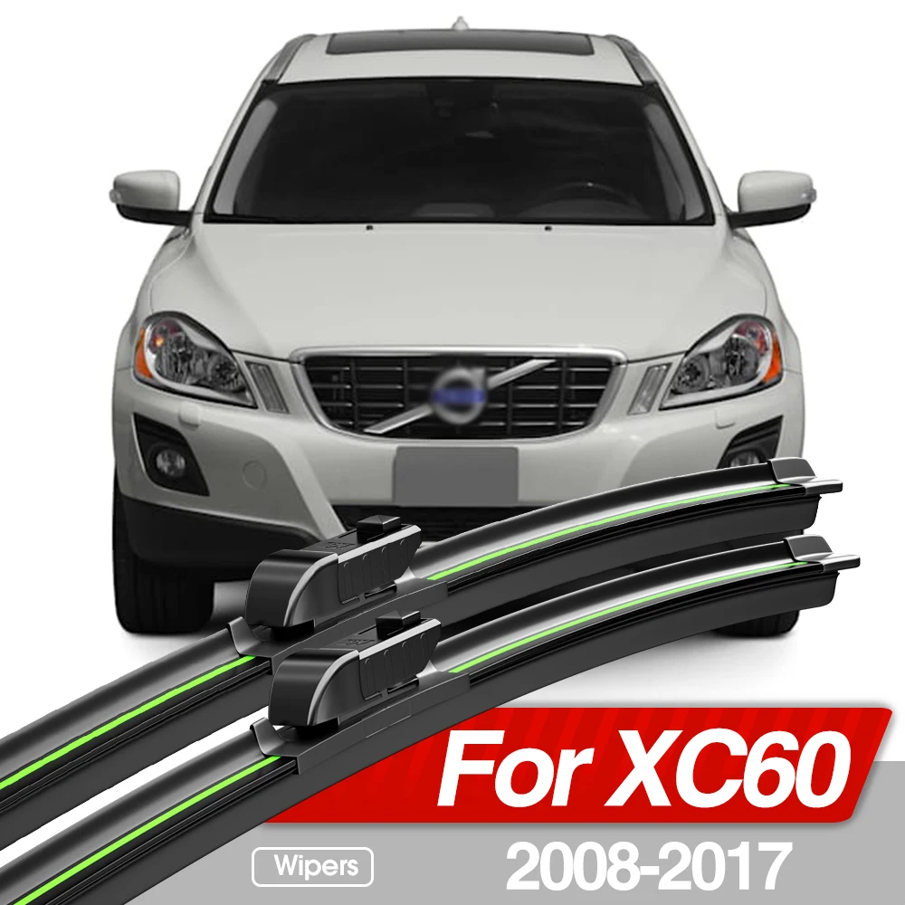 For Volvo XC60 2008-2017 Front Windshield Wiper Blades 2x Windscreen Window Accessories 2009 2010 2011 2012 2013 2014 2015 2016