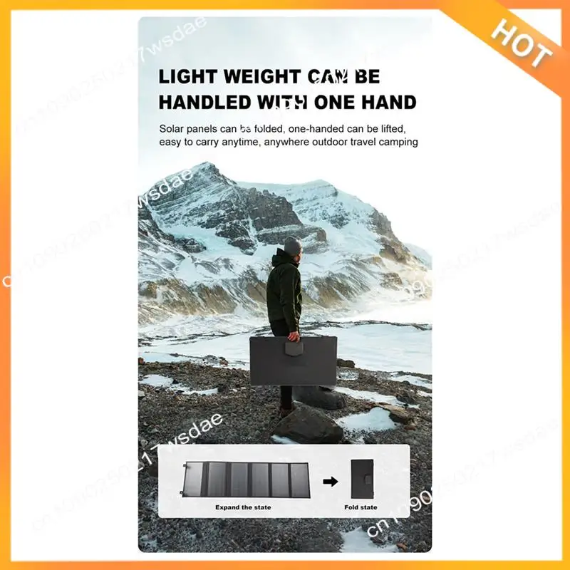 

X08A 60W 18V Folding Solar Panel Charger Power Generator For Outdoor Camping Hiking Accessories Emergency Power Supply-Khaki