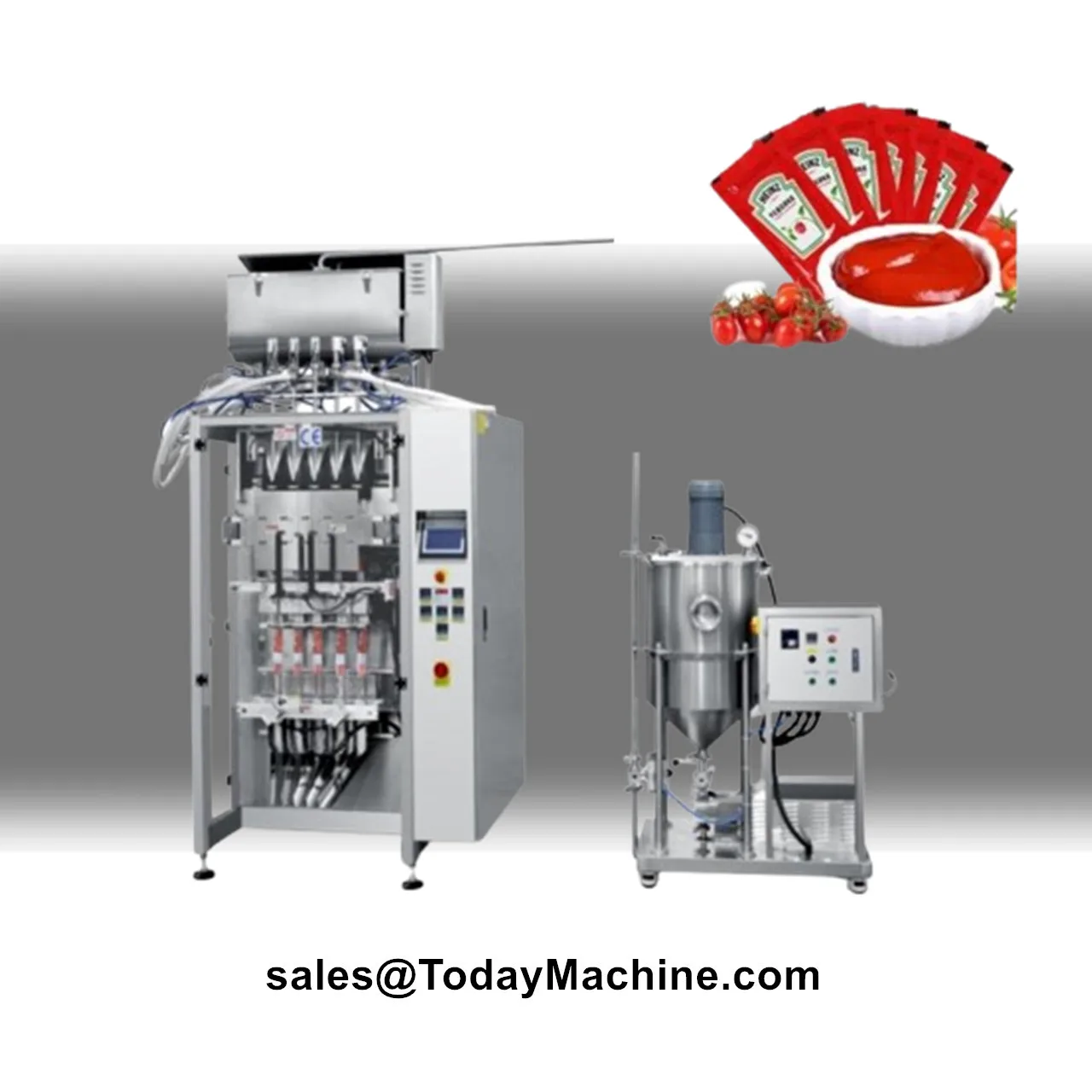 Multi Lane 4 Side Seal Liquid Paste Cream Shampoo Honey Water Sachet Packing Machine