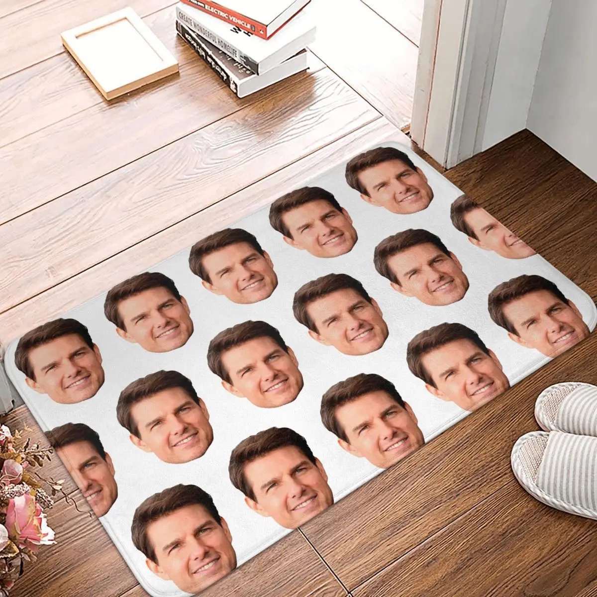 Tom Cruise Face Cutout Non-slip Doormat Floor Mat Washable Carpet Rug for Kitchen Entrance Home Bedroom Footpad Mats