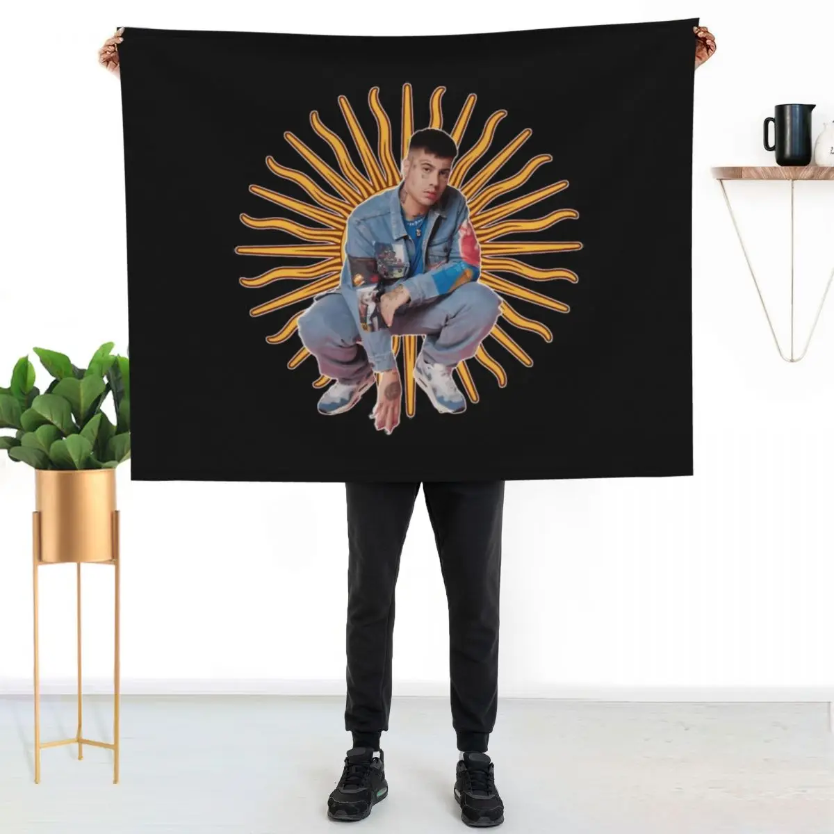 Duki Throw Blanket Travel Size Cozy Blanket for Plane Train